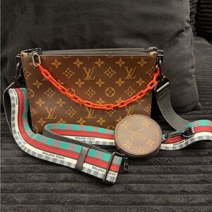 Louis Vuitton Trio Pouch Taurillion Leather & Monogram Canvas Virgil Abloh